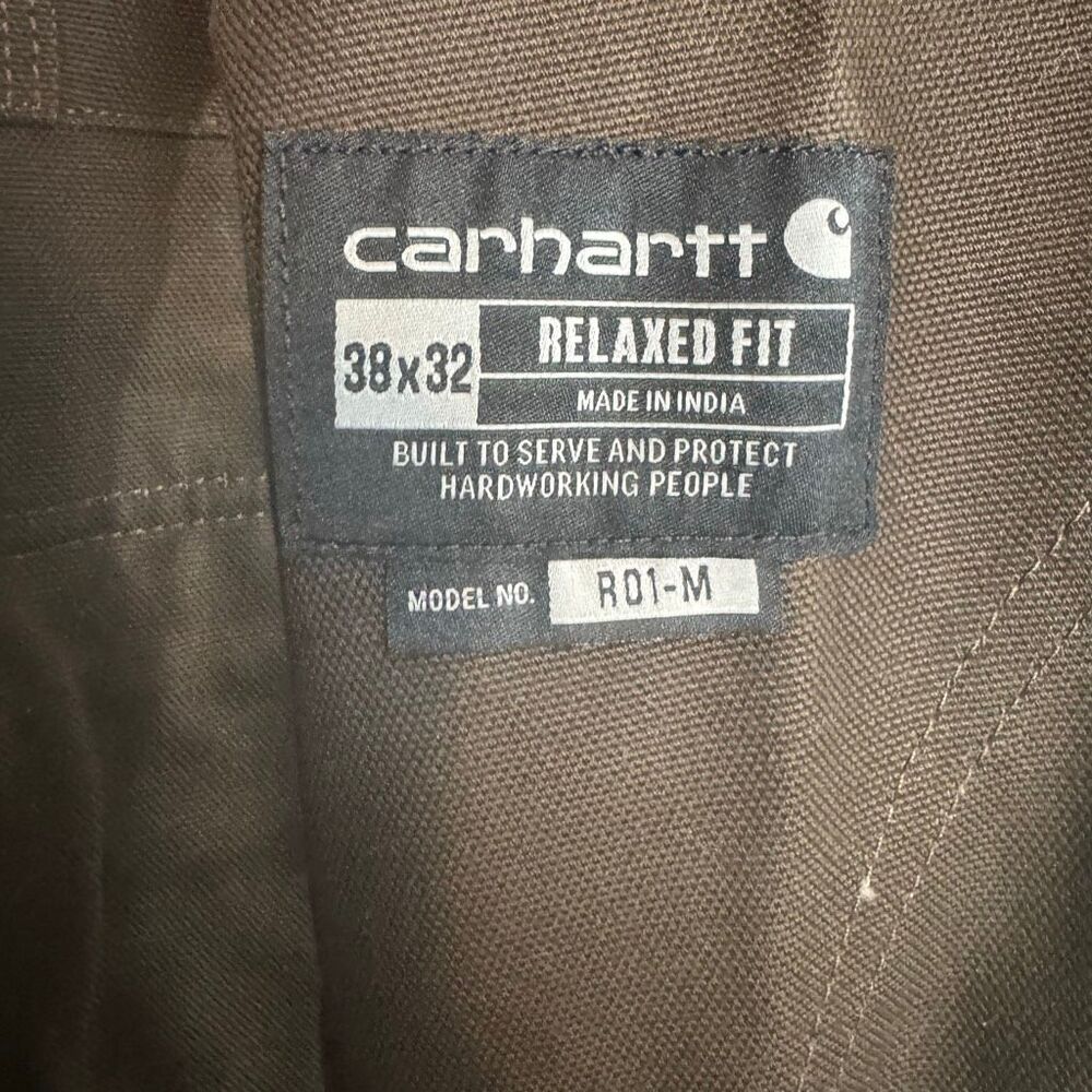 Carhartt Brown and Black Men's Overalls - Picture 9 of 11